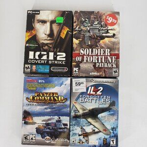 PC CD-ROM War Game Lot: Covert Strike, Soldier of Fortune, Panzer Command, IL-2
